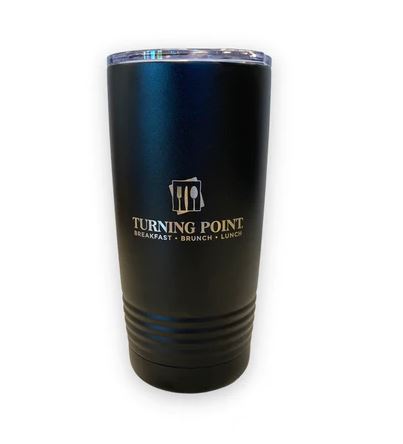 Turning Point 20 oz. Black Insulated Tumbler w/ Slide Lid